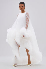 PIPER SOFT TULLE BLOUSE IN WHITE