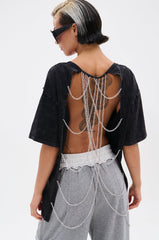 GOTH BAE OVERSIZED DISTRESSED TEE