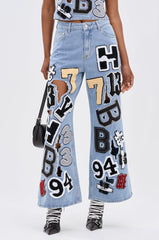 PATCH DENIM RELAXED PANT