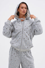 POPPING OFF ZIP UP SWEATSHIRT