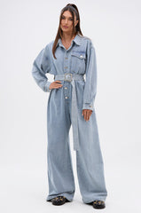 NOT TODAY EXTREME OVERSIZED DENIM JUMPSUIT