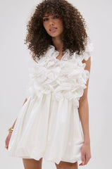 BORN TO STAND OUT RUFFLE MINI DRESS