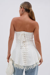 PEARL TRIM HIGH LOW CORSET