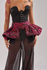 NIGHTLY FLORAL PEPLUM BELT