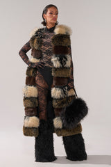 PORTIA PANELED FUR VEST