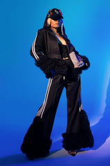 MODERN JAM TRACK PANT WITH TULLE IN BLACK