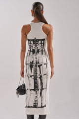 BREAK FREE PRINTED MIDI DRESS
