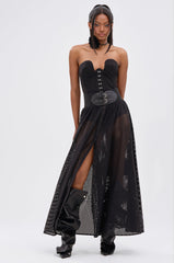 NICOLE BELTED MAXI SKIRT