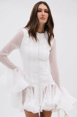 HOURS IN SILENCE RUFFLED MINI DRESS
