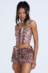 ATTENTION ANIMAL PRINT CORSET