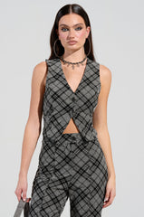 LITTLE LOVE PLAID VEST
