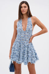ROMY FRINGE MESH MINI DRESS