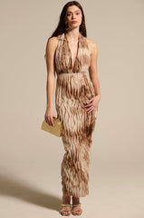 LOOK BUT DON'T TOUCH PRINTED MAXI DRESS