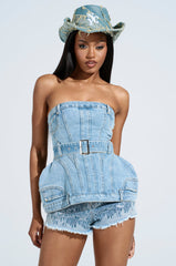 CUTE LIKE ME DENIM TOP