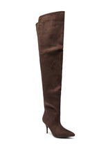AZALEA WANG HALINA CHOCOLATE THIGH HIGH BOOT