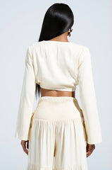 RELAX WITH ME TIE FRONT BLOUSE
