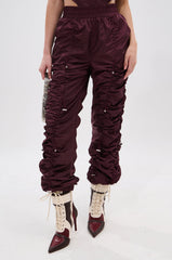 NO TIME FOR GAMES RUCHED JOGGER PANTS