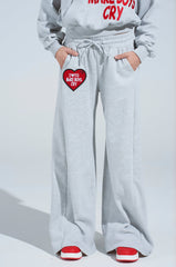 I LOVE TO MAKE BOYS CRY WIDE LEG SWEATPANT