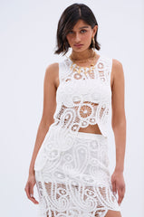 ASYMMETICAL CROCHET PAISLEY BLOUSE