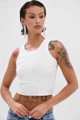 RHINESTONE QUEEN TANK