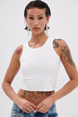 RHINESTONE QUEEN TANK