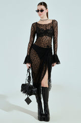 LILY LACE BLOUSE IN BLACK