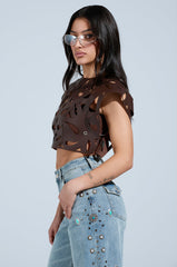 LAY LOW CUT OUT BLOUSE