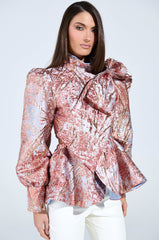 ANTIQUE BROCADE BOW TOP
