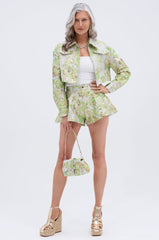 HOT SHOT BROCADE FLARE SHORT