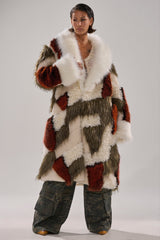 FLEUR PATCHWORK FAUX FUR