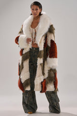 FLEUR PATCHWORK FAUX FUR