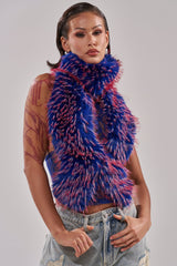 FEEL ME BABY FUR BLOUSE IN BLUE