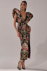BEST DRESSED BROCADE MAXI DRESS
