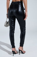 LILA PAPERBAG FAUX LEATHER PANTS