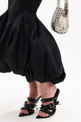 AZALEA WANG PEREGRINE BLACK STUD AND SPIKE MULE SANDAL