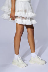 PRINCESS WHITE EMBELLISHED SNEAKER
