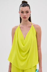 BRIGHTEST IN THE CITY COWL NECK BLOUSE