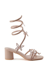 AZALEA WANG QUINTON NUDE CHUNKY SANDAL