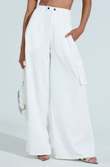 BUTTERCUP CARGO TROUSER IN WHITE