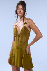 LEILA MINI MESH LACE DRESS