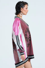 ONLY THE COOLEST RHINESTONE JERSEY DRESS