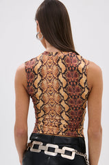 RATTLESNAKE LACE UP TOP