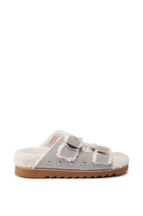 AZALEA WANG TRESOR GREY FUZZY SANDAL