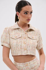 EVERY BIT OF PRETTY TWEED BUTTON DOWN