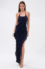 I GOT IT ALL LACE MIDI DRESS IN NAVY