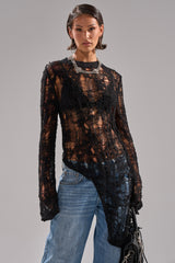 ASYMMETRICAL KNIT SWEATER