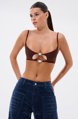 READ BETWEEN THE LINES CLOCK BRALETTE