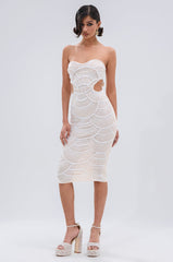 PRINCESS TREATMENT PEARL MIDI DRESS