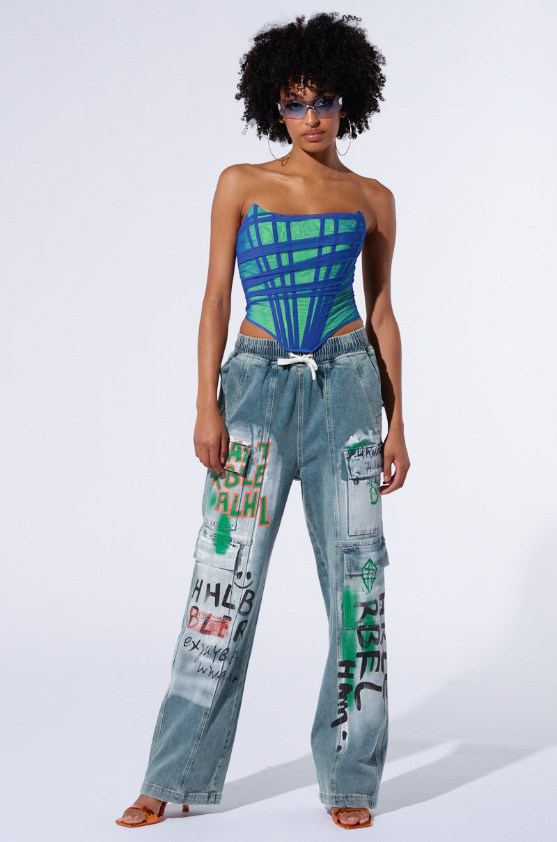 BABY BLUES CORSET TOP
