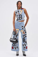 PATCH DENIM RELAXED PANT
